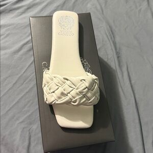 Brand new white slides/sandals
